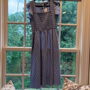 Never Been Worn Blue and White Striped Maxi Dress